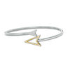 Thumbnail Image 1 of Convertibilities 1/15 CT. T.W. Diamond Arrow Flex Two-in-One Bangle in Sterling Silver and 10K Gold