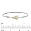 Thumbnail Image 2 of Convertibilities 1/15 CT. T.W. Diamond Arrow Flex Two-in-One Bangle in Sterling Silver and 10K Gold