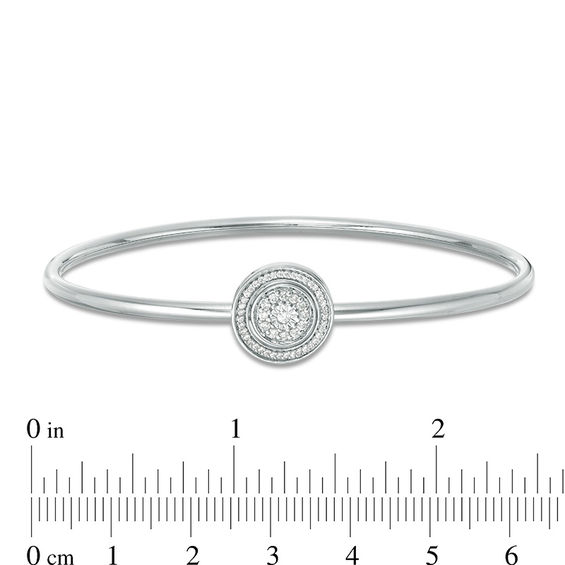 Convertibilities 1/5 CT. T.w. Diamond Circle Frame Flex Two-in-One Bangle in Sterling Silver