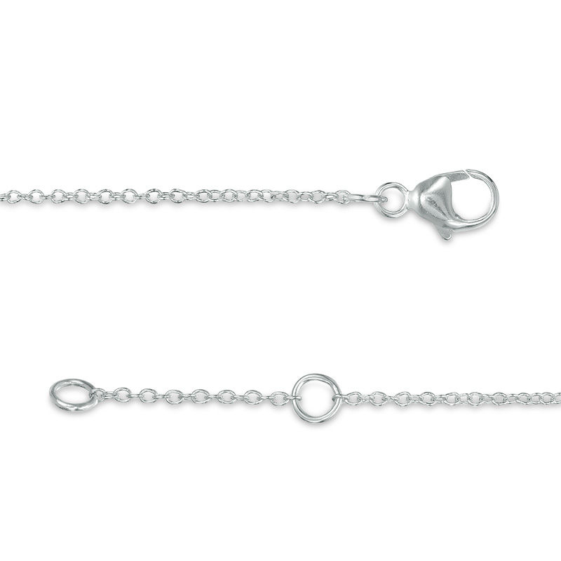 Main Image 2 of 1/20 CT. T.W. Diamond Sideways Cross Bracelet in Sterling Silver