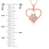 Thumbnail Image 1 of Diamond Accent Paw Print Heart Pendant in Sterling Silver with 14K Rose Gold Plate