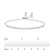 Thumbnail Image 3 of 1/2 CT. T.W. Diamond Beaded Flex Bolo Bracelet in 10K White Gold - 9.5"