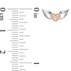 Thumbnail Image 2 of Diamond Accent Winged Heart Single Stud Earring in Sterling Silver and 10K Rose Gold