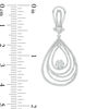Thumbnail Image 2 of 1 CT. T.W. Diamond Layered Teardrop Earrings in 10K White Gold