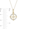 Thumbnail Image 3 of 1/15 CT. T.W. Diamond Compass "NESW" Pendant in 10K Gold