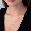 Thumbnail Image 2 of 1/5 CT. T.W. Diamond Linear Drop Pendant in 10K White Gold