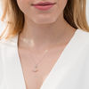 Thumbnail Image 2 of 1/10 CT. T.W. Diamond Anchor Pendant in 10K Two-Tone Gold