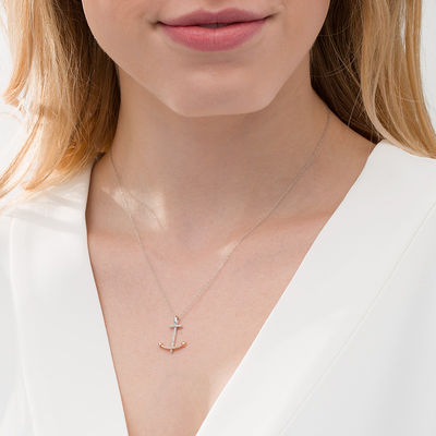Zales anchor necklace cheap