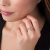 Thumbnail Image 2 of 1/10 CT. T.W. Diamond Multi-Row Braid Wrap Ring in Sterling Silver and 10K Rose Gold