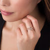 Thumbnail Image 3 of 1/10 CT. T.W. Diamond Multi-Row Braid Wrap Ring in Sterling Silver and 10K Rose Gold