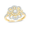 Thumbnail Image 1 of 1/2 CT. T.W. Diamond Flower Ring in 10K Gold