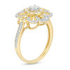 Thumbnail Image 2 of 1/2 CT. T.W. Diamond Flower Ring in 10K Gold