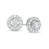 Thumbnail Image 0 of 1/4 CT. T.W. Diamond Miracle Frame Stud Earrings in 10K White Gold