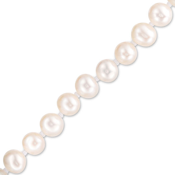 Child's 4.5-5.0mm Freshwater Cultured Pearl Strand Bracelet with 14K Gold Clasp-5.25"