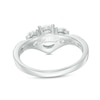 Thumbnail Image 3 of 1 CT. T.W. Diamond Past Present Future® Chevron Engagement Ring in 14K White Gold
