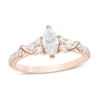 Thumbnail Image 0 of 7/8 CT. T.W. Marquise Diamond Tri-Sides Twist Engagement Ring in 14K Rose Gold