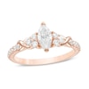 Thumbnail Image 1 of 7/8 CT. T.W. Marquise Diamond Tri-Sides Twist Engagement Ring in 14K Rose Gold