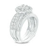 Thumbnail Image 1 of 2 CT. T.W. Composite Diamond Frame Vintage Style Bridal Set in 14K White Gold