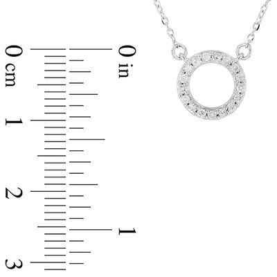 16ct tw Diamond Swirl Cluster Fashion Pendant in Sterling Silver with 18 cable chain