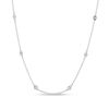 Thumbnail Image 0 of 1/3 CT. T.W. Diamond Station Necklace in 14K White Gold - 20"