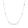 Thumbnail Image 1 of 1/3 CT. T.W. Diamond Station Necklace in 14K White Gold - 20"