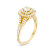 Thumbnail Image 3 of 1 CT. T.W. Diamond Double Cushion Frame Engagement Ring in 10K Gold