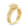 Thumbnail Image 3 of 1/2 CT. T.W. Composite Diamond Double Cushion Frame Bridal Set in 10K Gold