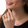 Thumbnail Image 2 of 1/2 CT. T.W. Composite Diamond Double Cushion Frame Bridal Set in 10K Rose Gold