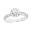 Thumbnail Image 1 of 3/8 CT. T.W. Diamond Frame Twist Engagement Ring in 10K White Gold