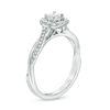 Thumbnail Image 2 of 3/8 CT. T.W. Princess-Cut Diamond Frame Twist Engagement Ring in 10K White Gold