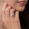 Thumbnail Image 3 of 3/8 CT. T.W. Princess-Cut Diamond Frame Twist Engagement Ring in 10K White Gold