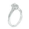 Thumbnail Image 2 of 3/8 CT. T.W. Pear-Shaped Diamond Frame Twist Engagement in 10K White Gold