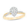 Thumbnail Image 1 of 3/8 CT. T.W. Pear-Shaped Diamond Frame Twist Engagement in 10K Gold