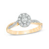 Thumbnail Image 1 of 3/8 CT. T.W. Oval Diamond Frame Twist Engagement Ring in 10K Gold