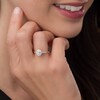 Thumbnail Image 3 of 3/8 CT. T.W. Oval Diamond Frame Twist Engagement Ring in 10K Rose Gold