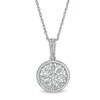 Thumbnail Image 1 of 1/20 CT. T.W. Composite Diamond Flower Pendant in Sterling Silver