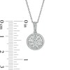 Thumbnail Image 3 of 1/20 CT. T.W. Composite Diamond Flower Pendant in Sterling Silver