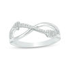 Thumbnail Image 0 of 1/20 CT. T.W. Diamond Crossover Arrow Ring in Sterling Silver