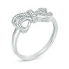 Thumbnail Image 2 of Diamond Accent Bow Ring in Sterling Silver