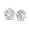 Thumbnail Image 1 of 1 CT. T.W. Diamond Frame Stud Earrings in 10K White Gold