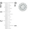 Thumbnail Image 2 of 1 CT. T.W. Diamond Frame Stud Earrings in 10K White Gold