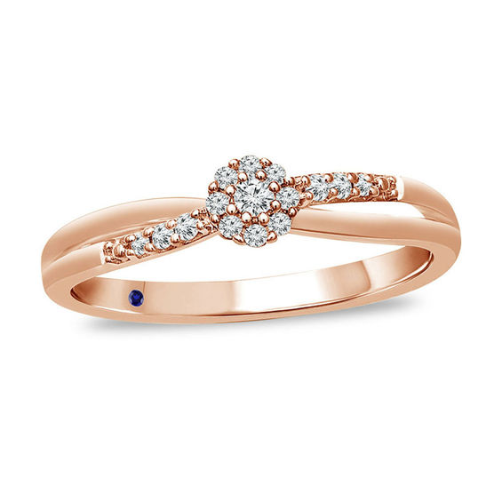 Cherished Promise Collection™ 1/10 CT. T.W. Composite Diamond Bypass Promise Ring in 10K Rose Gold Cherished Promise Collection™ 1/10 CT. T.W. Composite Diamond Bypass Promise Ring in 10K Rose Gold