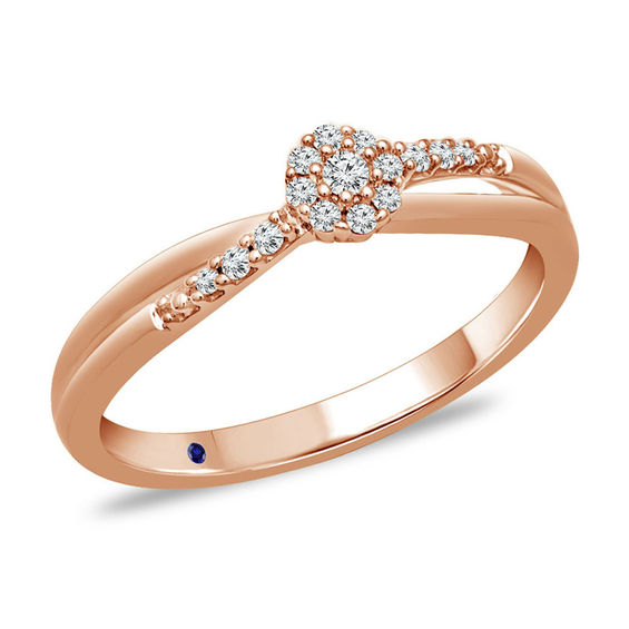 Cherished Promise Collection™ 1/10 CT. T.W. Composite Diamond Bypass Promise Ring in 10K Rose Gold Cherished Promise Collection™ 1/10 CT. T.W. Composite Diamond Bypass Promise Ring in 10K Rose Gold