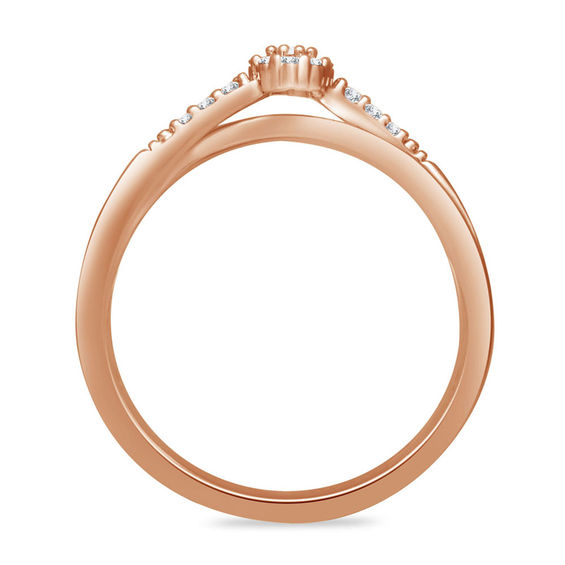 Cherished Promise Collection™ 1/10 CT. T.W. Composite Diamond Bypass Promise Ring in 10K Rose Gold Cherished Promise Collection™ 1/10 CT. T.W. Composite Diamond Bypass Promise Ring in 10K Rose Gold