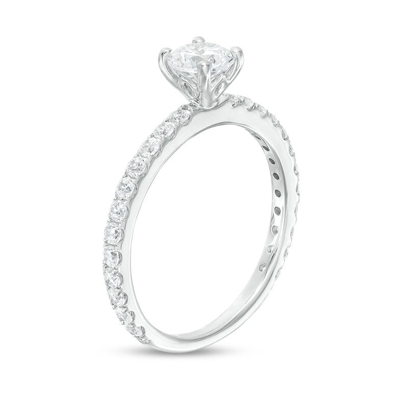 Main Image 2 of 1 CT. T.W. Certified Diamond Engagement Ring in 14K White Gold (I/I1)