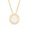 Thumbnail Image 1 of 5.0mm Bezel-Set Opal and Filigree Pendant in 10K Gold
