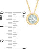 Thumbnail Image 2 of 5.0mm Bezel-Set Aquamarine and Filigree Pendant in 10K Gold