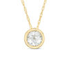 Thumbnail Image 1 of 5.0mm Bezel-Set White Topaz and Filigree Pendant in 10K Gold