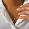 Thumbnail Image 2 of 5.0mm Bezel-Set White Topaz and Filigree Pendant in 10K Gold