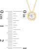 Thumbnail Image 4 of 5.0mm Bezel-Set White Topaz and Filigree Pendant in 10K Gold